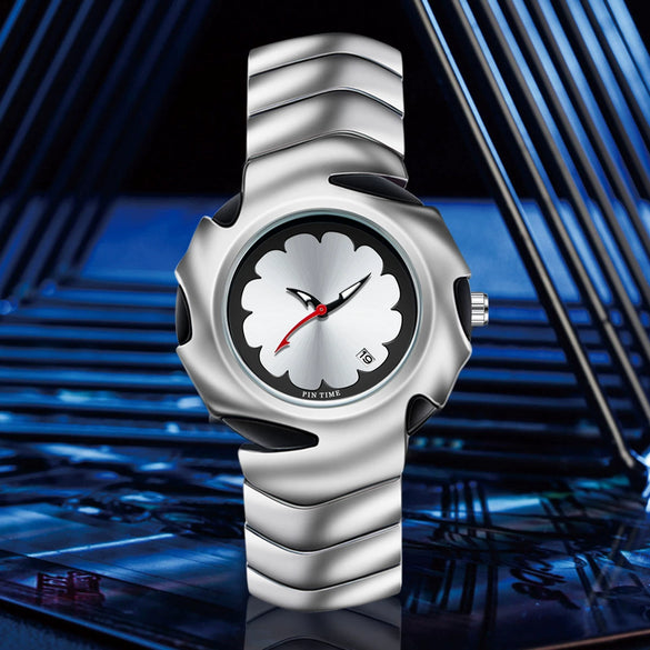 Specialshaped Retro Quartz Watch Diecast Stainless Steel Mineral Strengthened Mirror