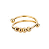 Spiral Bead Opening Ring Jewelry Brass Unisex