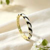 Spiral Enamel Open Cuff Bracelet With Retro Geometric Color Block Design And Plated Finish Wholesale Fashion Accessory