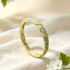 Spiral Enamel Open Cuff Bracelet With Retro Geometric Color Block Design And Plated Finish Wholesale Fashion Accessory