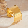 Spiral Gloss Stainless Steel Bracelet For Women With Electroplating Process Geometric Style