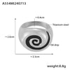 Spiral Pattern Oil Drop Titanium Steel 18K Gold Plated Finger Ring For Women With Electroplating Process Retro Ins Style Niche Design