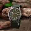 Sport Men's Alloy Case Canvas Strap Round Dial Quartz Watch