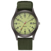 Sport Men's Alloy Case Canvas Strap Round Dial Quartz Watch