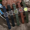 Sport Men's Alloy Case Canvas Strap Round Dial Quartz Watch