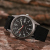 Sport Men's Alloy Case Canvas Strap Round Dial Quartz Watch