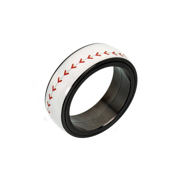Sporting Goods Jewelry Titanium Steel Ring Geometric Epoxy Unisex
