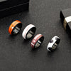 Sporting Goods Jewelry Titanium Steel Ring Geometric Epoxy Unisex