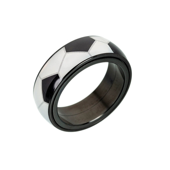 Sporting Goods Jewelry Titanium Steel Ring Geometric Epoxy Unisex