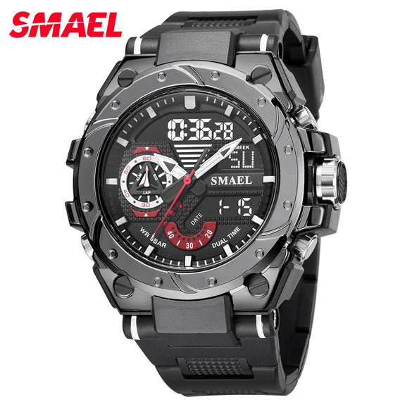 Sports Alloy Watch For Men With Plastic Mirror Round Dial And Pu Strap