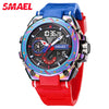Sports Alloy Watch For Men With Plastic Mirror Round Dial And Pu Strap
