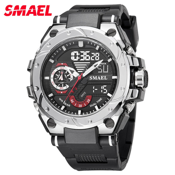 Sports Alloy Watch For Men With Plastic Mirror Round Dial And Pu Strap