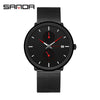 Sports Belt Quartz Watch For Men Zinc Alloy Case Mesh Band Stainless Steel Clasp Mineral Strengthened Glass Mirror Round Dial Waterproof Leisure Style