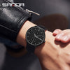 Sports Belt Quartz Watch For Men Zinc Alloy Case Mesh Band Stainless Steel Clasp Mineral Strengthened Glass Mirror Round Dial Waterproof Leisure Style