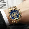Sports Chronograph Alloy Men's Watch With Round Dial And Printed Logo