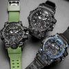 Sports Color Block Buckle Electronic Men'S Watches
