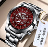 Sports Color Block Single Folding Buckle Quartz Men'S Watches