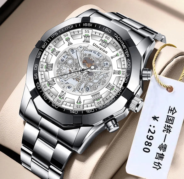 Sports Color Block Single Folding Buckle Quartz Men'S Watches