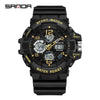 Sports Digital Watch Tpu Abs Acrylic Mirror Round Dial Fashion Style