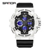 Sports Digital Watch Tpu Abs Acrylic Mirror Round Dial Fashion Style