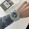Sports Electronic Watch Plastic And Silicone Material Leisure Style Waterproof Luminous Multifunctional For Men And Women