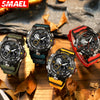 Sports Electronic Watch Plastic Strap Metal Case Round Dial For Male