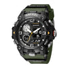 Sports Electronic Watch Plastic Strap Metal Case Round Dial For Male