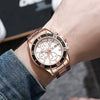 Sports Leisure Trend Quartz Watch Alloy Case Steel Band Round Dial