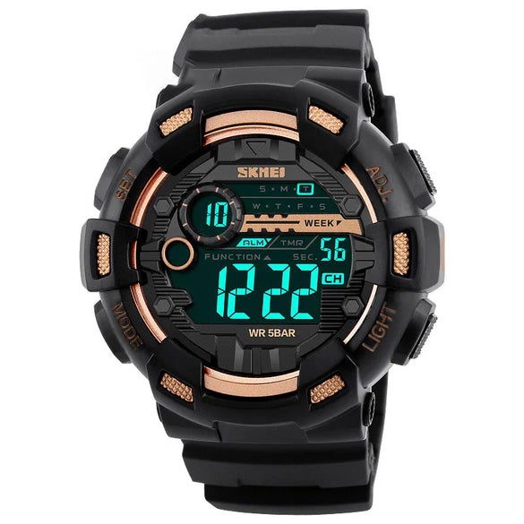 Sports Letter Buckle Electronic Men'S Watches