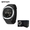 Sports Outdoor Electronic Watch Alloy Alloyabs Case Silicone Nylon Strap Round Dial Highend Style