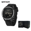 Sports Outdoor Electronic Watch Alloy Alloyabs Case Silicone Nylon Strap Round Dial Highend Style