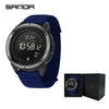 Sports Outdoor Electronic Watch Alloy Alloyabs Case Silicone Nylon Strap Round Dial Highend Style