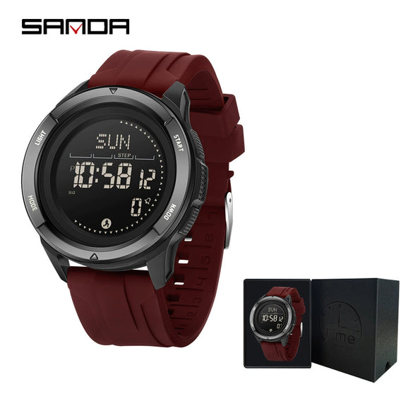 Sports Outdoor Electronic Watch Alloy Alloyabs Case Silicone Nylon Strap Round Dial Highend Style