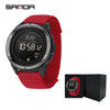 Sports Outdoor Electronic Watch Alloy Alloyabs Case Silicone Nylon Strap Round Dial Highend Style