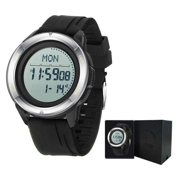 Sports Outdoor Electronic Watch Alloy Alloyabs Case Silicone Nylon Strap Round Dial Highend Style