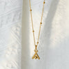 Sports Pendant Necklace Stainless Steel Gold Plated Titanium Steel Clavicle Chain