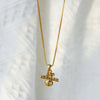 Sports Pendant Necklace Stainless Steel Gold Plated Titanium Steel Clavicle Chain