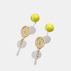 Sports Series Copper Geometric Electroplated Unisex Earrings