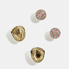 Sports Series Copper Geometric Electroplated Unisex Earrings