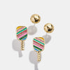 Sports Series Copper Geometric Electroplated Unisex Earrings
