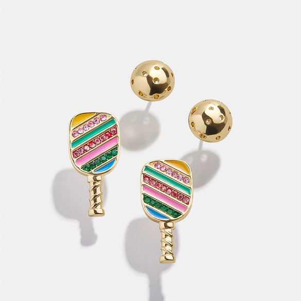 Sports Series Copper Geometric Electroplated Unisex Earrings