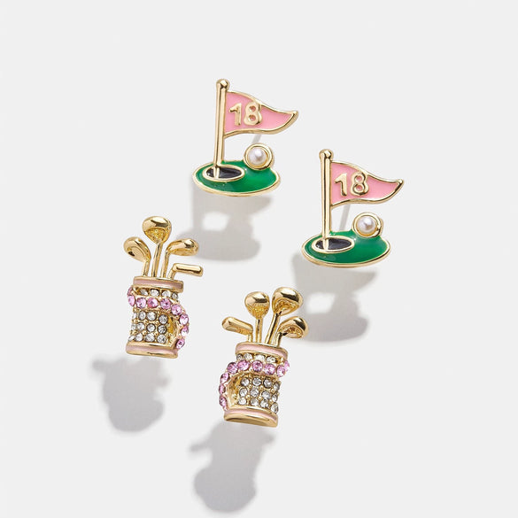 Sports Series Copper Geometric Electroplated Unisex Earrings