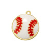 Sports Series Copper Pendant With Geometric Pattern And Dripping Oil Treatment