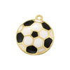 Sports Series Copper Pendant With Geometric Pattern And Dripping Oil Treatment