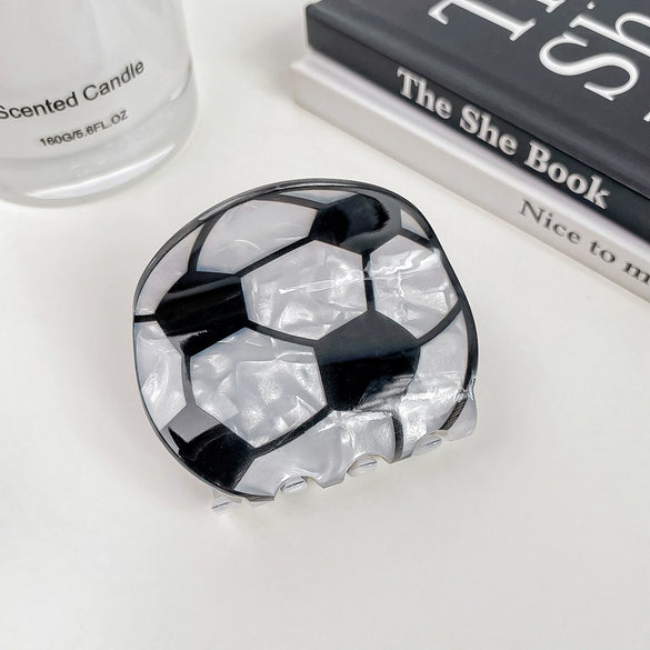 Sports Series Hairpin Women's Pvc Handmade Basketball Football Grab Clip Headwear
