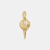 Sports Series Stainless Steel Tennis Volleyball Hockey Pendant Furnace Vacuum Plated 18K Gold Color