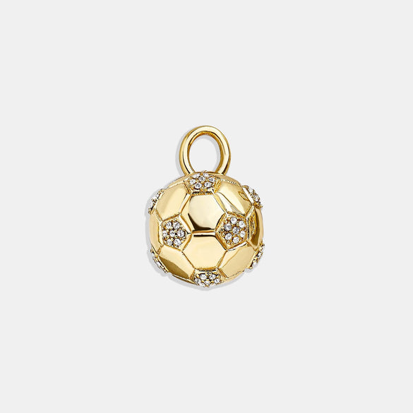 Sports Series Stainless Steel Tennis Volleyball Hockey Pendant Furnace Vacuum Plated 18K Gold Color