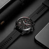 Sports Smart Watch With Organic Glass Mirror Silicone Strap Stainless Steel Buckle Round Dial