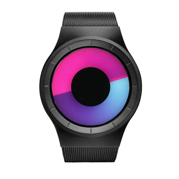 Sports Solid Color Single Folding Buckle Quartz Men'S Watches