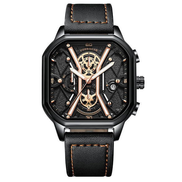 Sports Square Buckle Quartz Men'S Watches